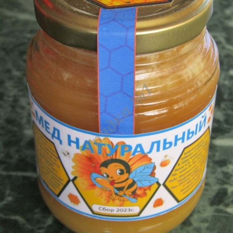 Мед натуральный цветочный (разнотравье полевое).