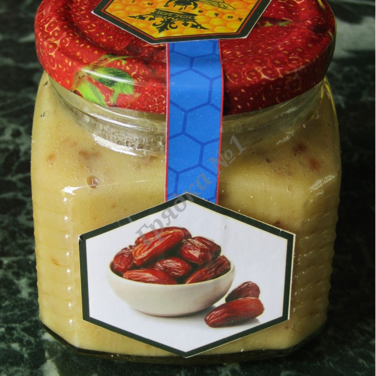 Мед натуральный с финиками.