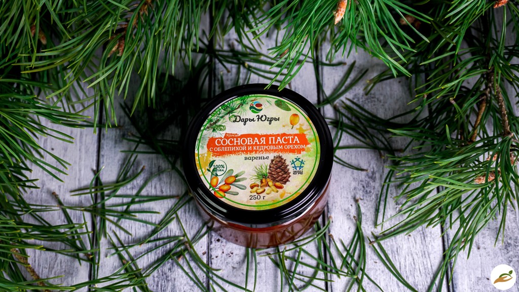 Сосновая паста из молодых сосновых шишек с лесной облепихой и кедровым орехом / ДАРЫ-ЮГРЫ-ХМАО / 250 гр