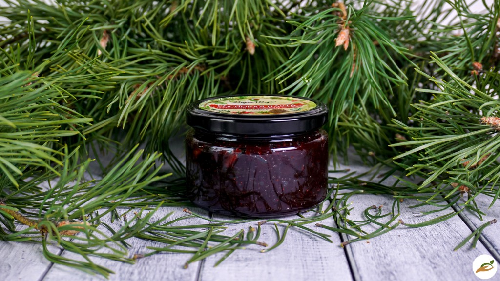Сосновая паста из молодых сосновых шишек с лесной брусникой и кедровым орехом / ДАРЫ-ЮГРЫ-ХМАО / 250 гр