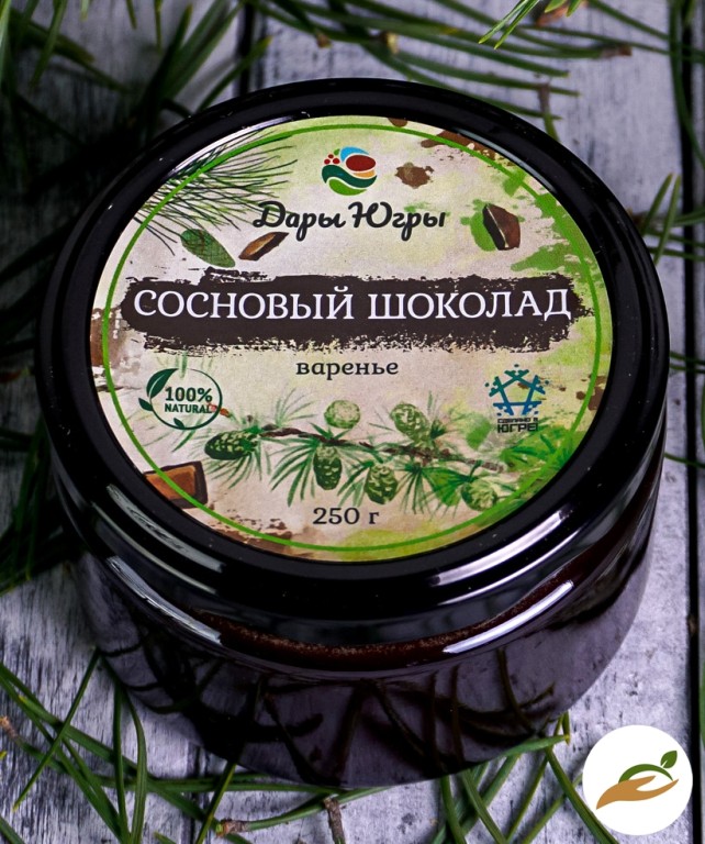Сосновый шоколад из молодых сосновых шишек и какао / ДАРЫ-ЮГРЫ-ХМАО / 250 гр