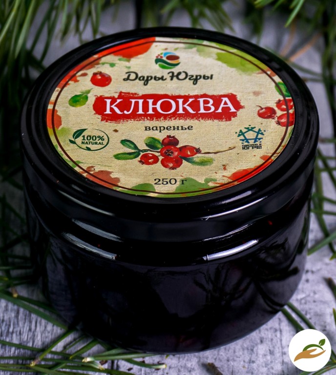 Варенье из лесной клюквы / ДАРЫ-ЮГРЫ-ХМАО / 250 гр