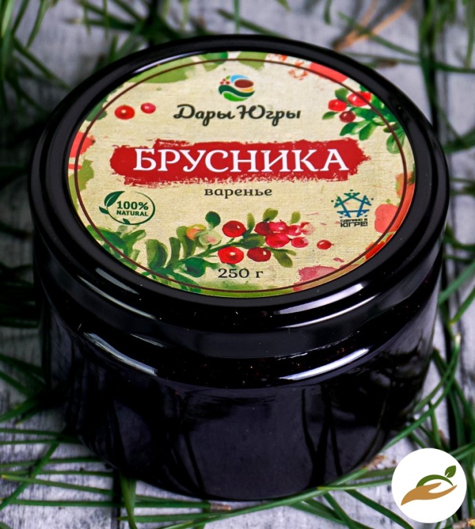 Варенье из лесной брусники / ДАРЫ-ЮГРЫ-ХМАО / 250 гр