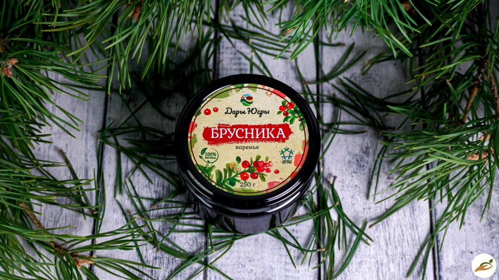 Варенье из лесной брусники / ДАРЫ-ЮГРЫ-ХМАО / 250 гр