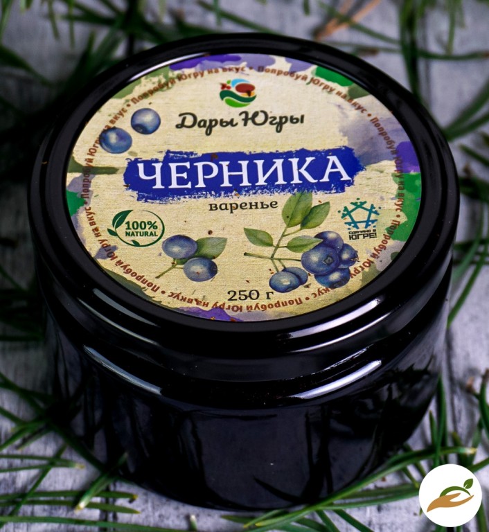 Варенье из лесной черники / ДАРЫ-ЮГРЫ-ХМАО / 250 гр