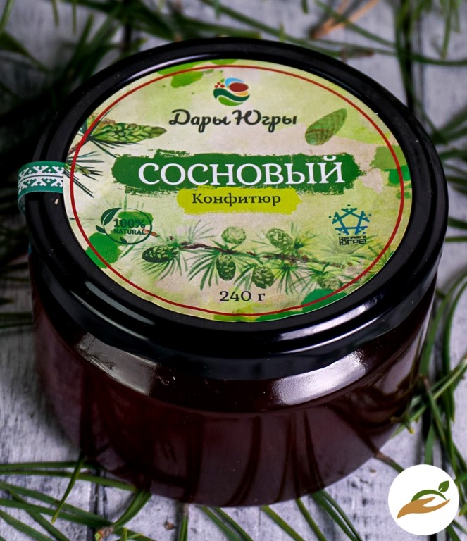 Конфитюр сосновый из молодых сосновых шишек / ДАРЫ-ЮГРЫ-ХМАО / 240 гр