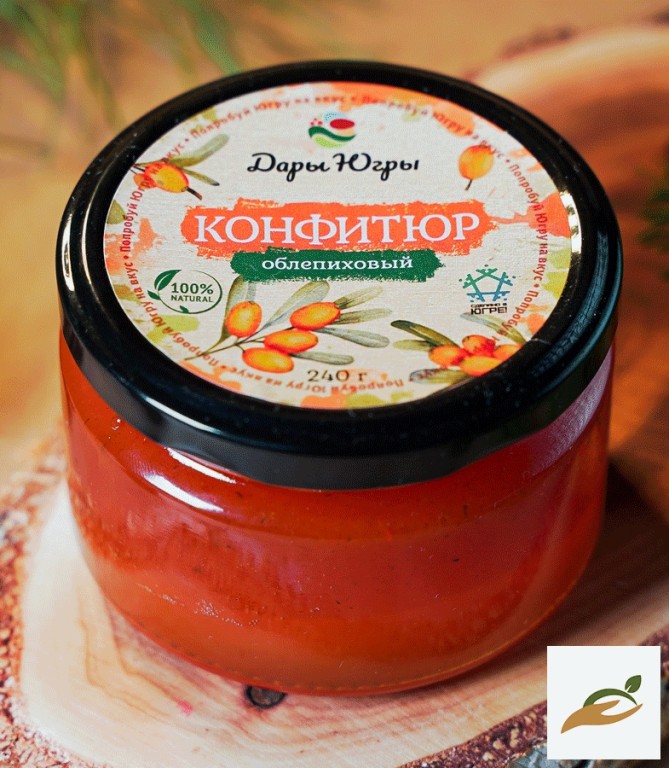 Конфитюр из лесной облепихи / ДАРЫ-ЮГРЫ-ХМАО / 240 гр