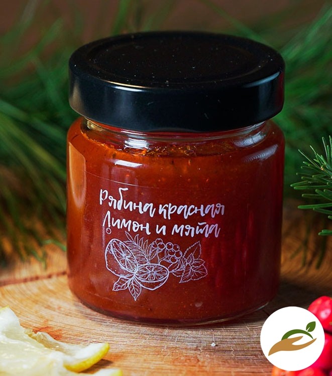 Джем - рябина красная, лимон и мята / ДАРЫ-ЮГРЫ-ХМАО / 200 гр