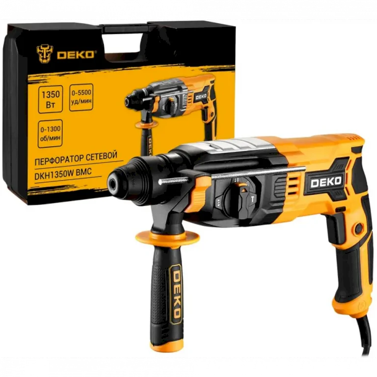 Перфоратор сетевой SDS-plus Deko DKH1350W 084-1032, 1350 Вт, 3.2 Дж